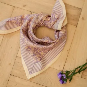 foulard petit format anjali lilas