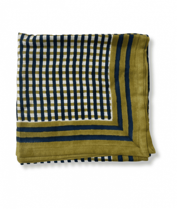 Grand foulard Vichy Tara Verveine