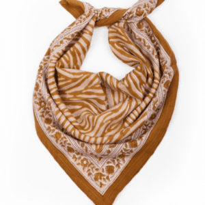 Petit foulard Zebra Havane