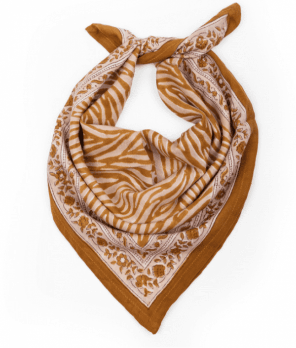 Petit foulard Zebra Havane