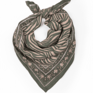 Petit foulard Zebra Khaki